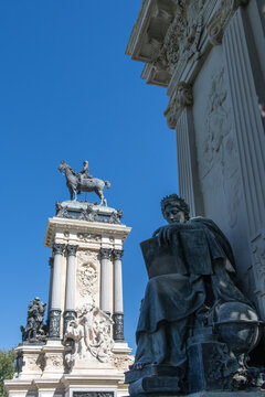 Madrid, Spain: Monument to Alfonso XII, Retiro Park