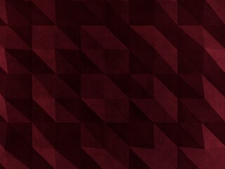 Fototapeta premium Dark red geometric low poly background with textured surface