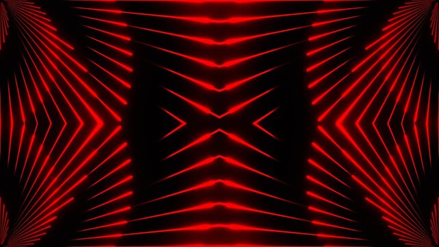 Red Circular Duable Laser Show Kaleidoscope Background VJ Loop in 4K
