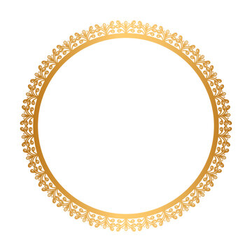 Golden circle frame border