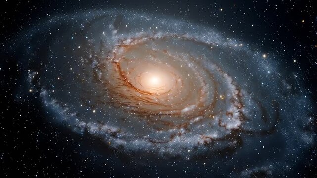 Spiral Galaxy in Deep Space Exploration.