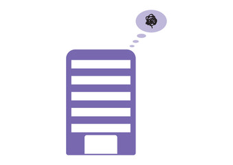 紫色の建物、パープル企業イメージ