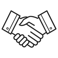 Simple Two Hands Line art Vector