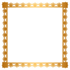 Rectangle golden certificate border pattern line photo frame islamic wedding invitation Card