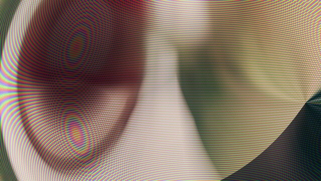 Abstract chromatic aberration texture with moire pattern and distorted digital interference for edgy music posters or glitch art concepts