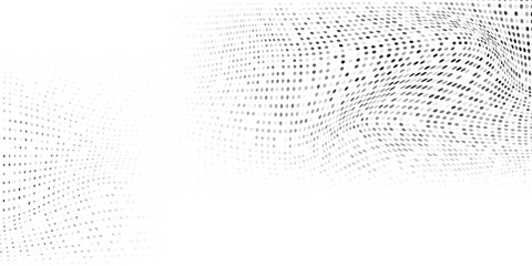 Design black and white shadow halftones retro pop art funky urban colorful comic book. Dotted halftone gradient texture. Vanishing polka dot background modern simple