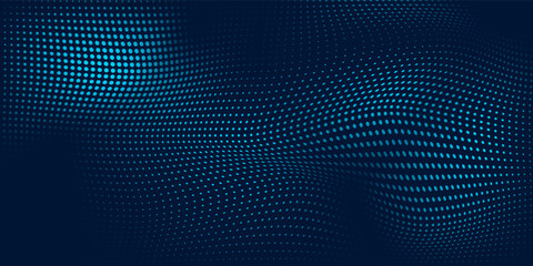 Fototapeta premium Halftone dots pop art with mesh presentation design