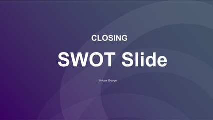 Professional Closing SWOT Analysis Presentation Slide