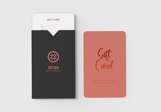 Voucher Gift Card Mockup PSD