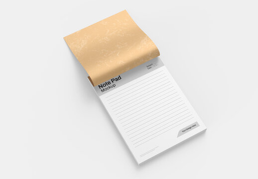 Notepad Memo Mockup PSD Template