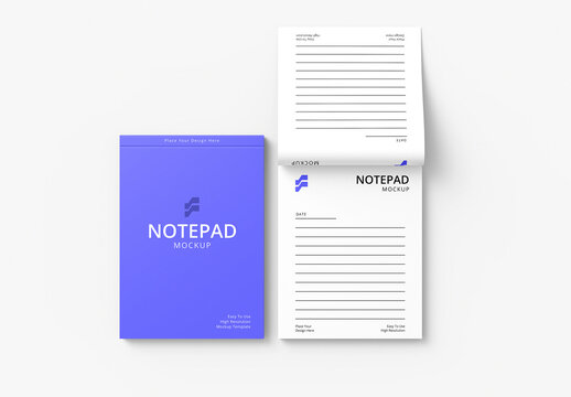Notepad Mockup PSD Template