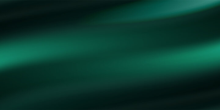 Dark teal emerald green silk satin. Shiny smooth fabric. Soft folds. Luxury background with space for design. web banner. Flat lay, top view table. Birthday, Christmas, Valentine, New year.