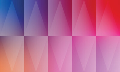 Fototapeta premium Abstract Geometric Background with Triangular Patterns and Vibrant Multi-Color Gradient. Creative modern background. Clean minimalist geometric graphic. Wallpaper design. Vector