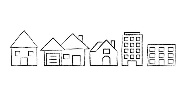 Hand Drawn Buildings and Housing