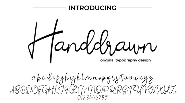 Handdrawn - Elegant Script Font for Smooth Handwritten Design and Creative Typography