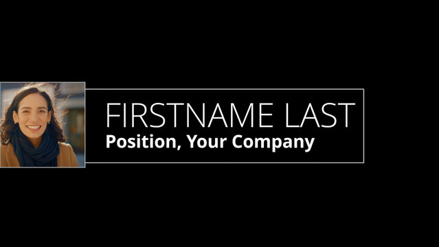 Lower Third with Logo Box from Edge