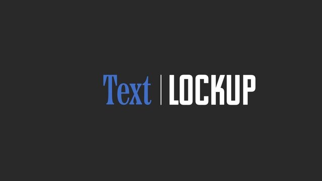 One Line Lockup for Text from Centre