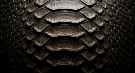Close-up macro of reptile scales, detailed texture in shades of gray and brown