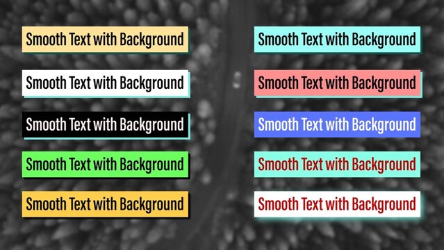 Smooth Text with Animated Background