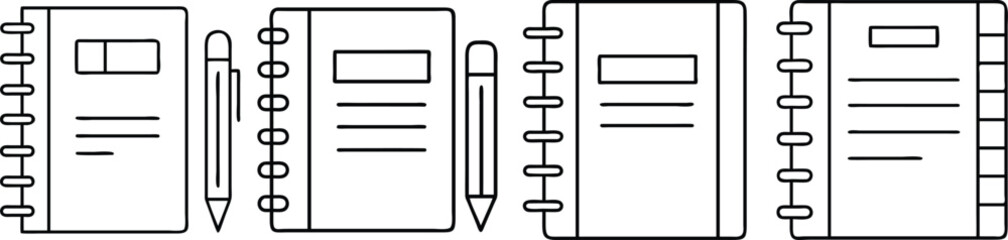 Obraz premium Collection of four different wireframe ui layout templates for user interface design and development