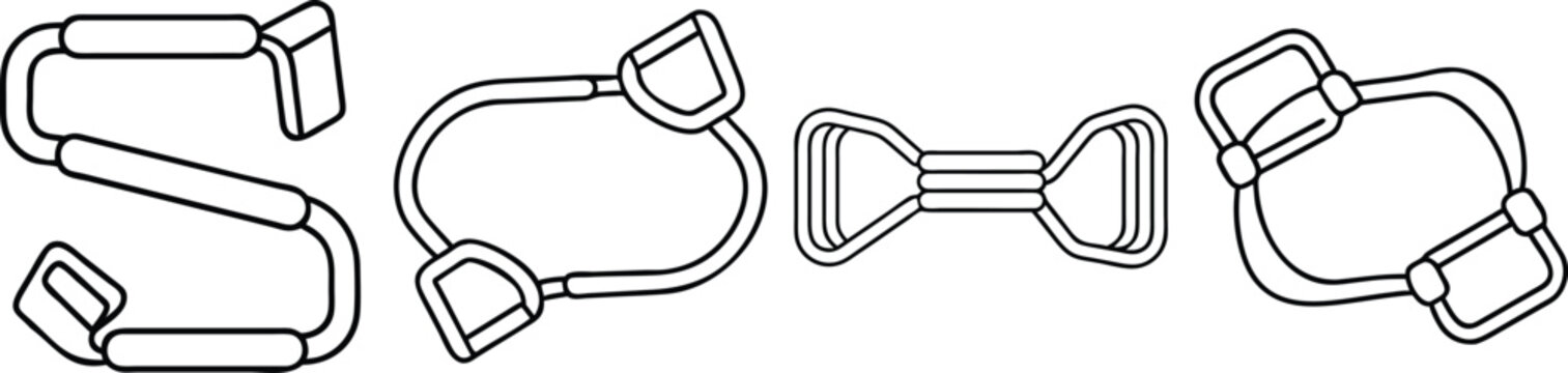 Interconnected chain links forming a stylized word or symbol