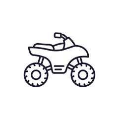 Fototapeta premium quad bike line icon on white