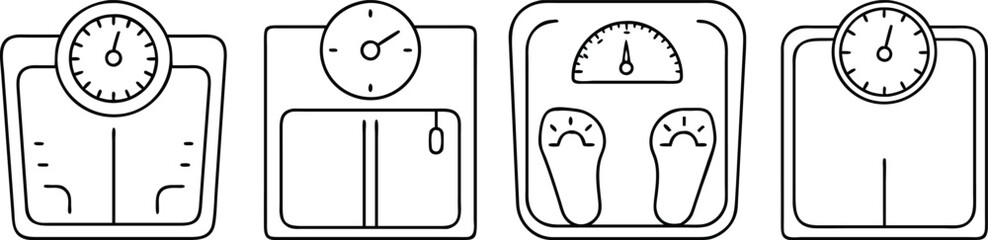 Collection of simple black and white smartwatch designs with various shapes and layouts