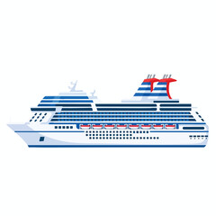 Luxury Cruise Ship Illustration