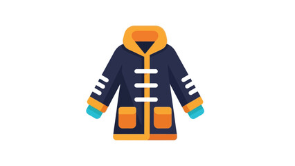 Cozy Winter Parka Jacket Flat Icon Design © ANDREAS99