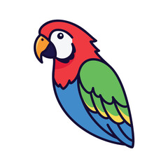 Vibrant Cartoon Parrot Illustration