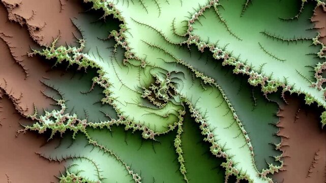 Green cactus leaf pattern, prickly plant texture, natural design for background or background overlay 4K Video