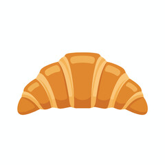 Golden Flaky Croissant Illustration