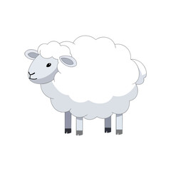 Cute Cartoon Sheep Illustration