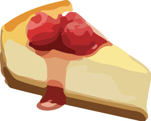 illustration of a cake with cherry