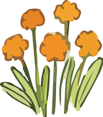 set of yellow flowers