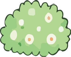 vector illustration of a green apple