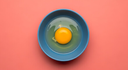 Egg in Blue Bowl