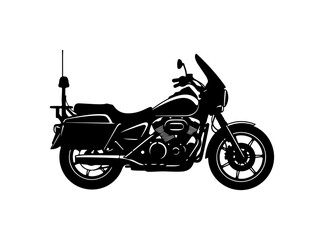 Fototapeta premium Modern Touring Motorcycle Vector Silhouette Illustration