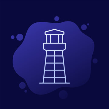 watchtower icon, line vector design