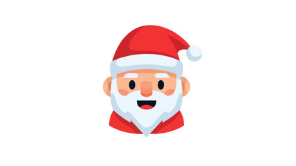 Smiling Santa Claus Face Icon, Christmas Character