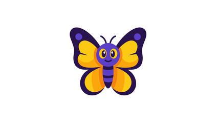 Fototapeta premium Cute Cartoon Butterfly Vector Illustration