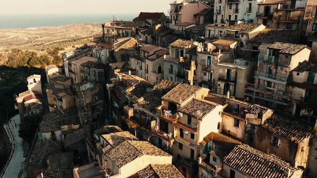 Ancient town of Badolato in southern Italy