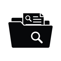 Audit File Black Silhouette Vector Icon