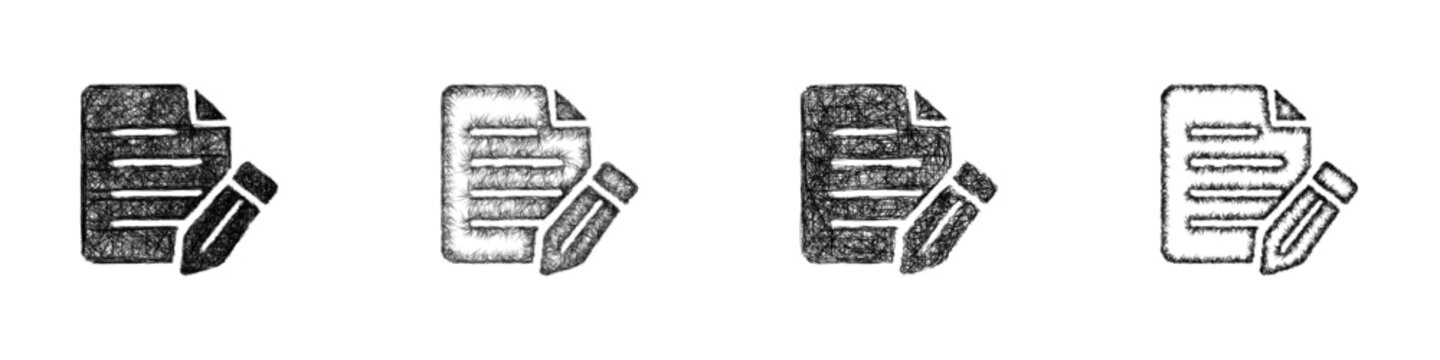 Sketch data rectification icon design set
