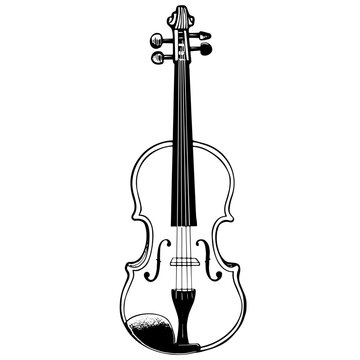 Violin outline drawing
