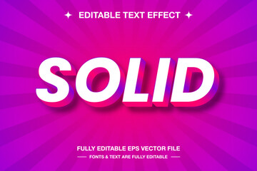 Fototapeta premium SOLID Editable Text Effect with Bold Lettering