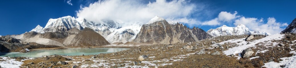 Mount Cho Oyu peak mountain panorama himalaya landscape © Daniel Prudek