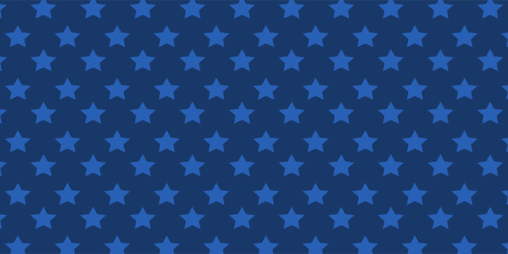 blue stars background seamless pattern