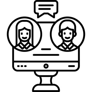 Chat Group Outline Icon