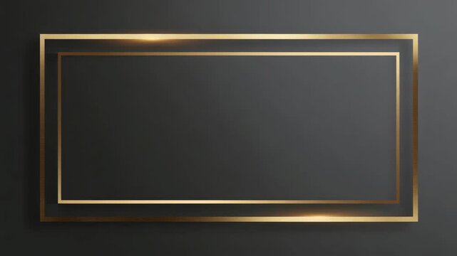 Elegant gold and black geometric frame with modern design.